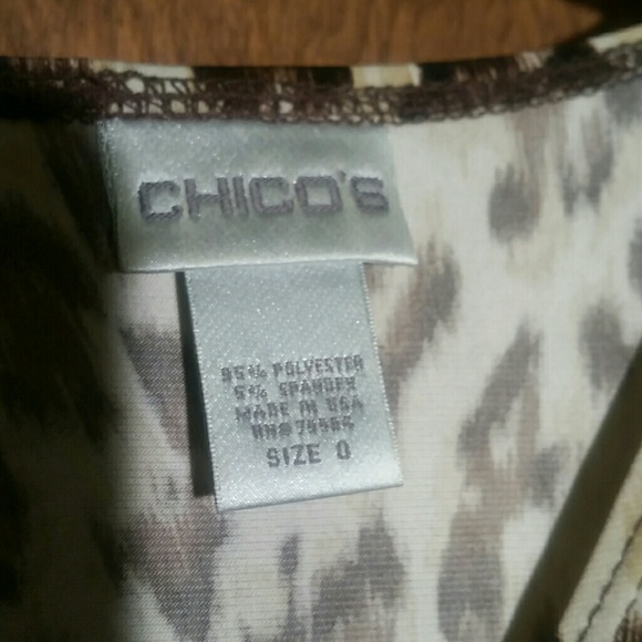 Chico's Animal Print Dress Size 0 - Picture 2 of 4